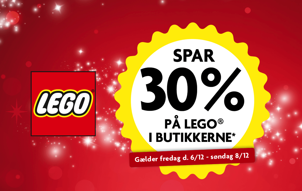 30% rabat på LEGO i Fætter BR