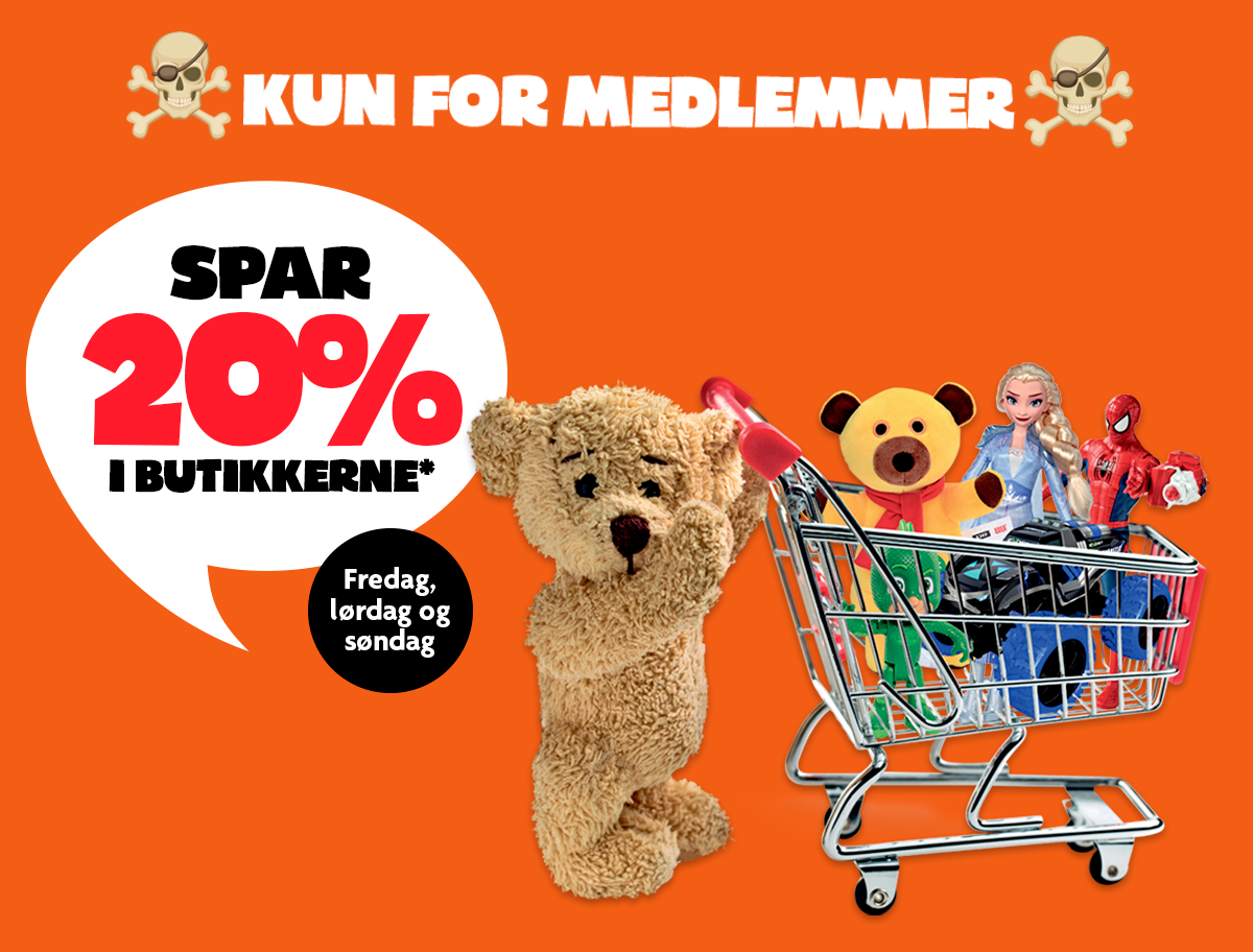 Spar 20% på alt legetøj i BR