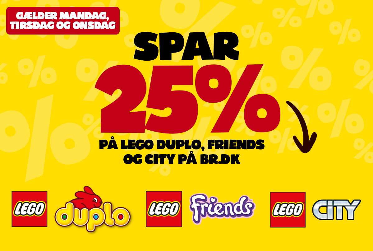 Spar 25% på LEGO DUPLO, Friends og City på BR.dk