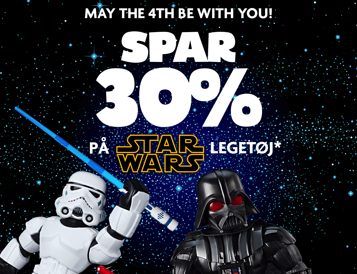 Spar 30% på alt LEGO Star Wars i Fætter BR