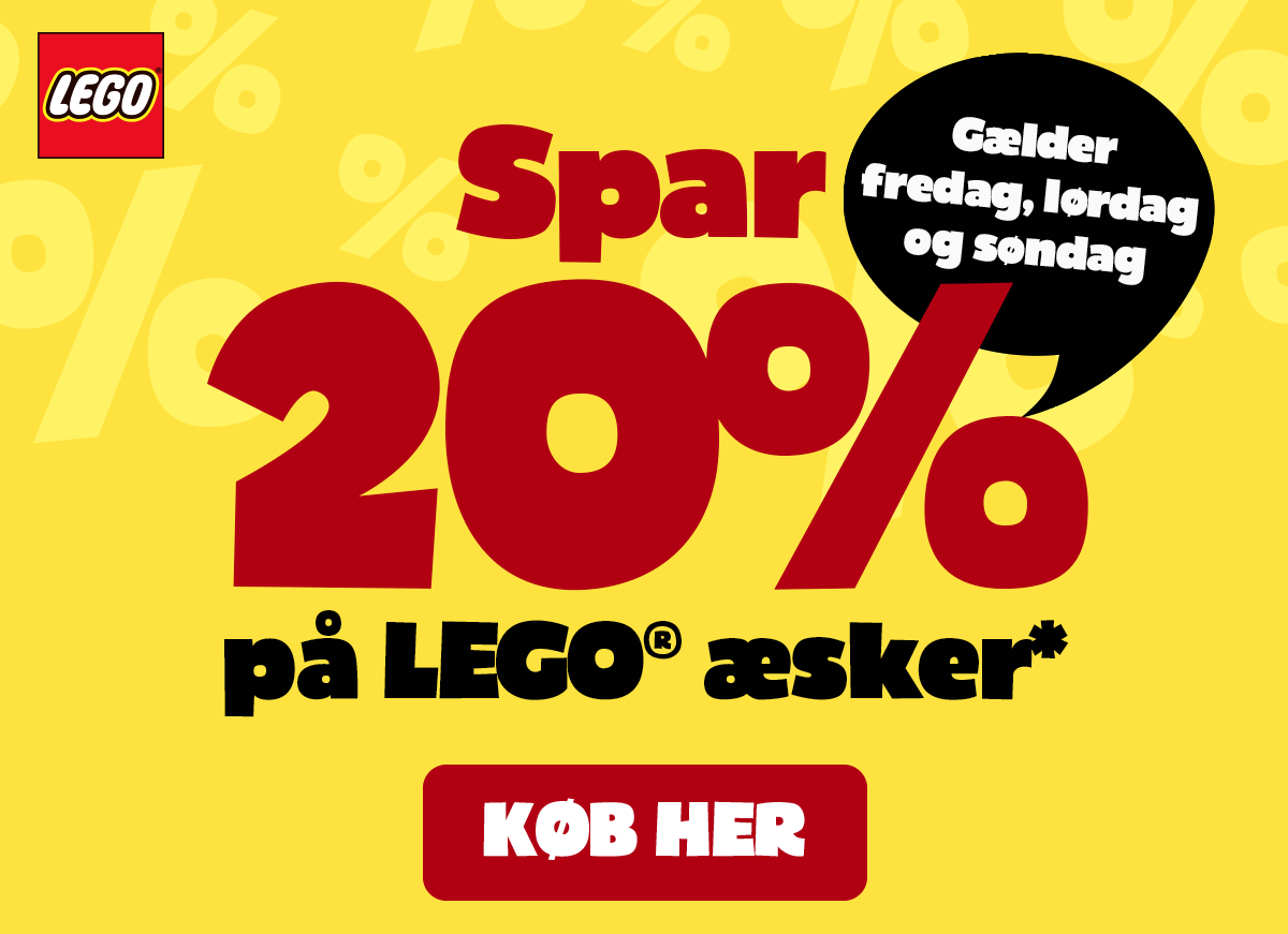 Spar 20% på LEGO-æsker i Fætter BR