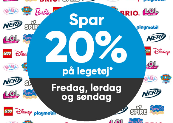 Få gratis fragt og mindst 20% rabat på LEGO i Bilka