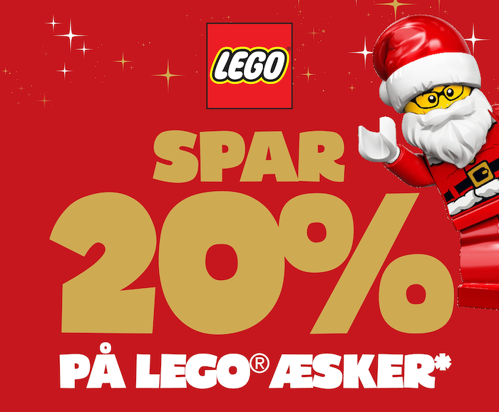 Spar 20% på LEGO-æsker i Fætter BR