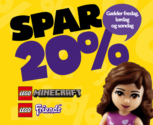 Fætter BR: Spar 20% på LEGO Friends og LEGO Minecraft