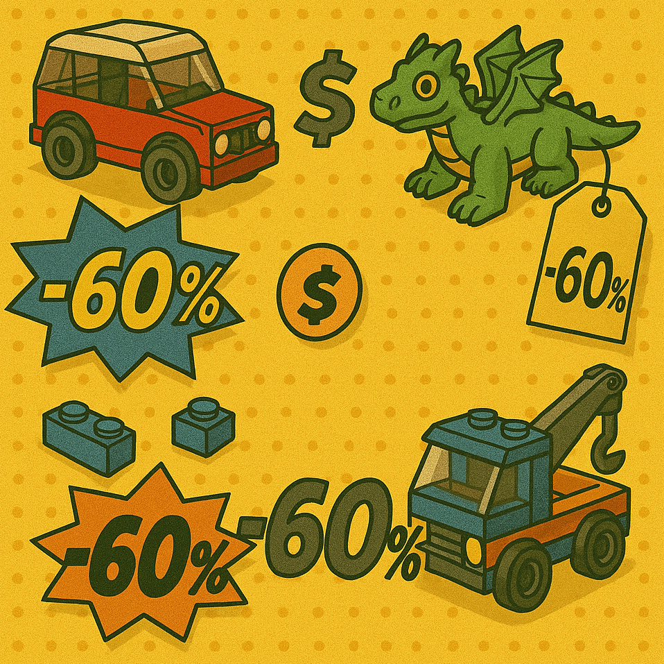 Spar over 60% på LEGO