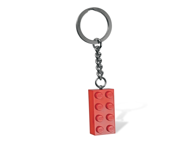 Keyring 2x4 Stud Red