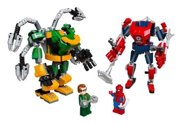 Spider-Man og Doctor Octopus i mech-robotkamp