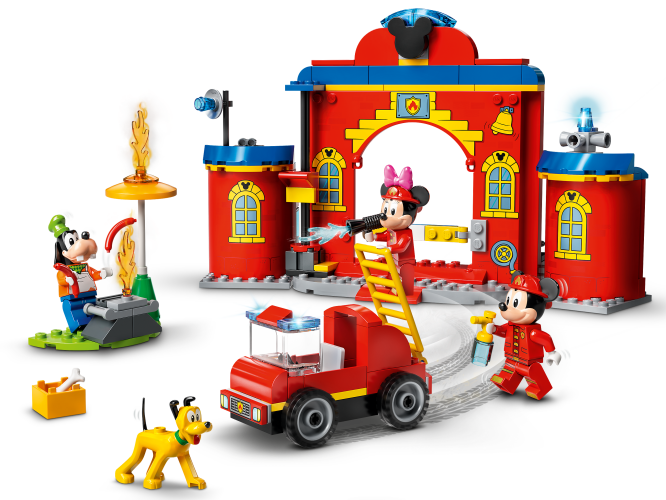 Mickey og venners brandstation og brandbil