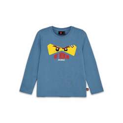 Langærmet T-shirt til børn - blå