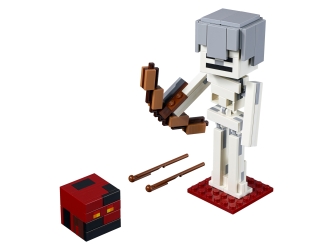 Stor skeletfigur med magmakubus