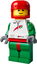 Opskaleret racerkører-minifigur