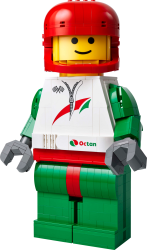 Opskaleret racerkører-minifigur