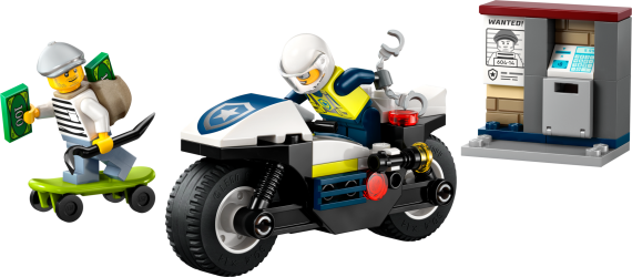 Politimotorcykel på forbryderjagt
