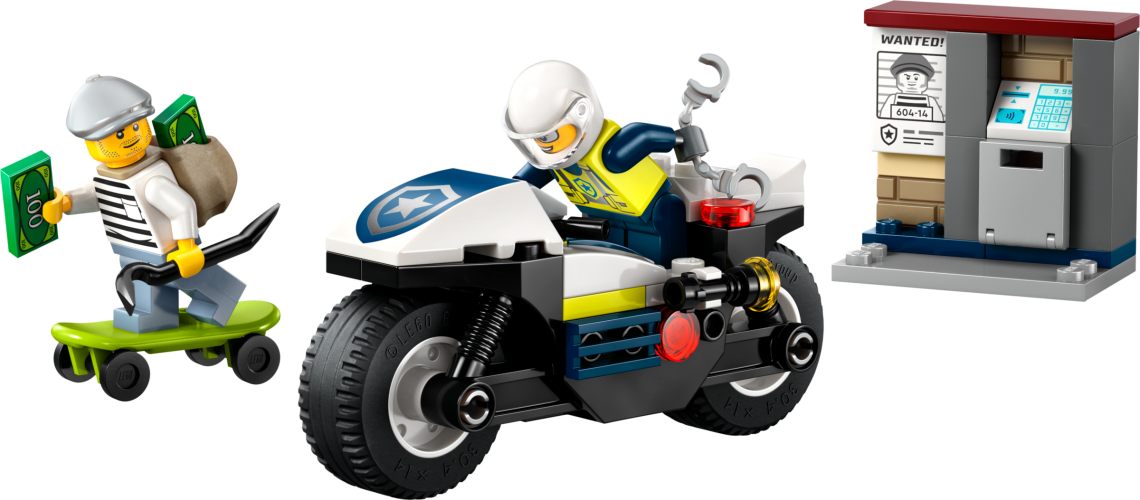 Politimotorcykel på forbryderjagt