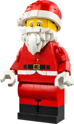 Opskaleret minifigur af julemanden