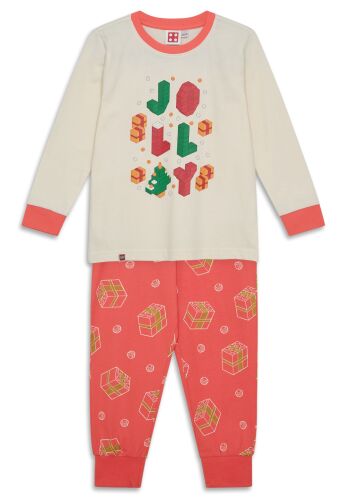 Julepyjamas til børn - råhvid