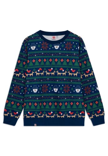 Julesweater til voksne - mørkeblå