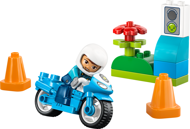 Blå politimotorcykel