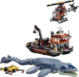 Mosasaurus-dinosaurens bådangreb