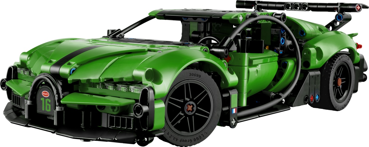 Grøn Bugatti Chiron Pur Sport-hyperbil