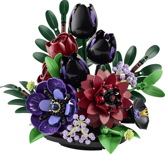 Mørkt blomsterarrangement