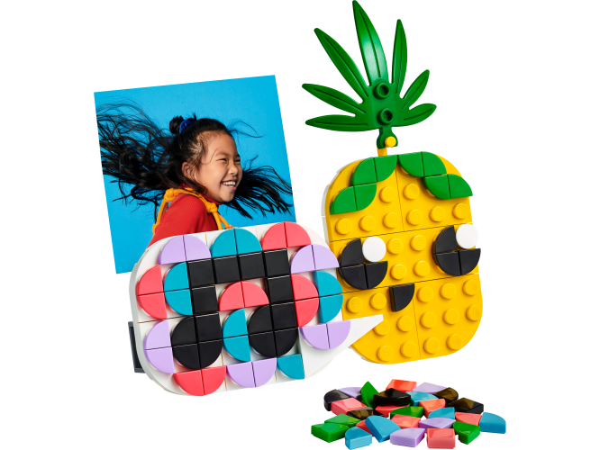 Ananas-fotoholder og minitavle