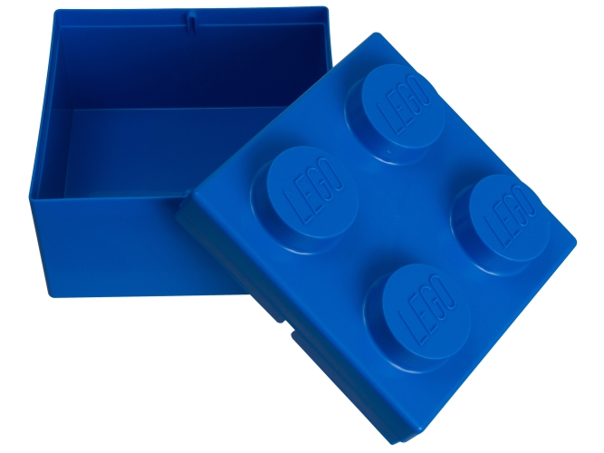 Blå LEGO opbevaringsklods i str. 2 x 2