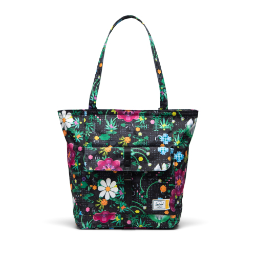 Herschel Retreat-shoppertaske - botanisk blomstret sort