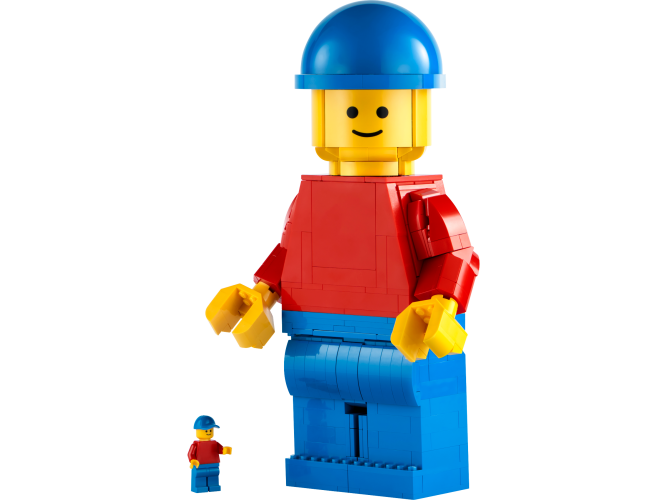 Opskaleret LEGO minifigur